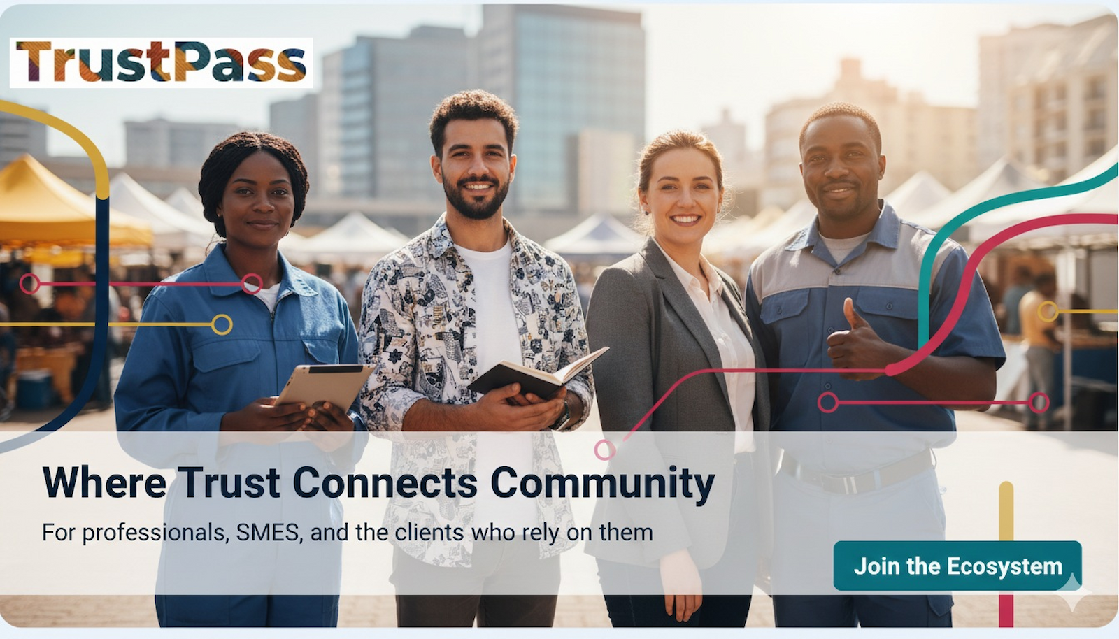 Workers and professionals using TrustPass for verification